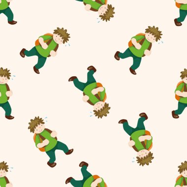 seyahat eden kişi, karikatür Dikişsiz desen arka plan