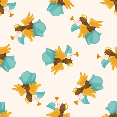 Angel, karikatür Dikişsiz desen arka plan