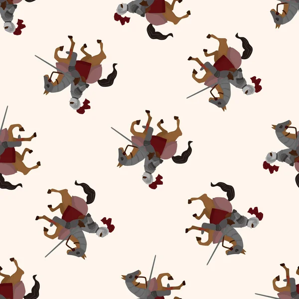 Ridder, cartoon naadloze patroon achtergrond — Stockvector