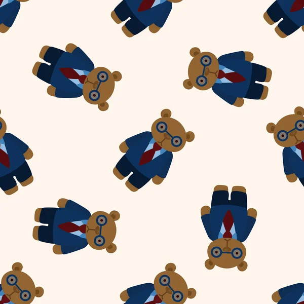 곰, 완벽 한 패턴 배경 만화 — 스톡 벡터