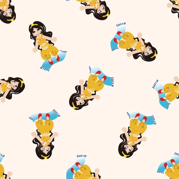 peri masalı Prenses, çizgi film Dikişsiz desen arka plan