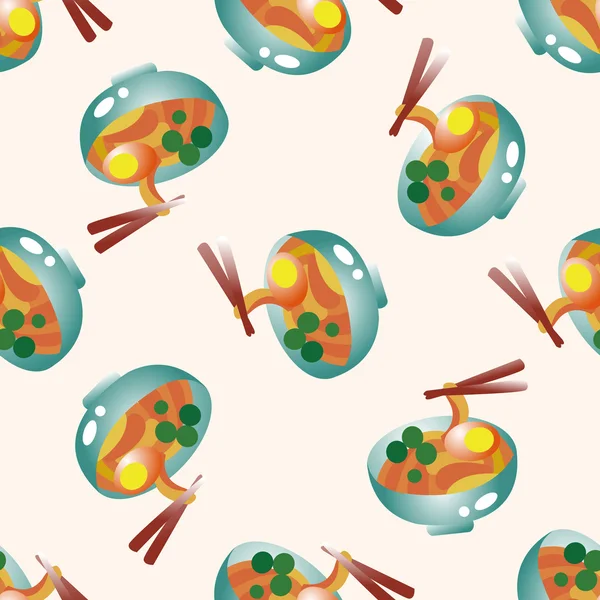 일본 음식, 만화 완벽 한 패턴 배경 — 스톡 벡터