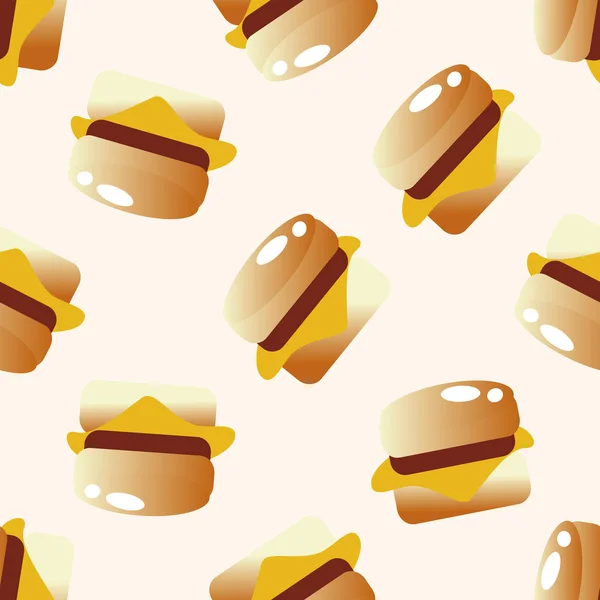 Hamburger , cartoon seamless pattern background — Stock Vector