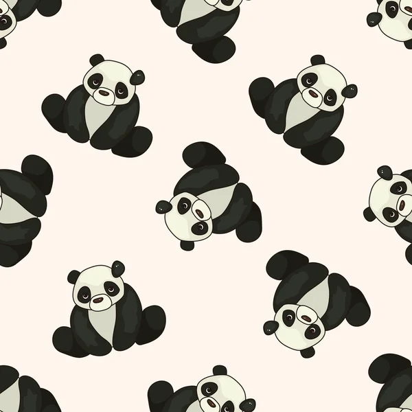 Animal panda cartoon , cartoon seamless pattern background — Stock Vector