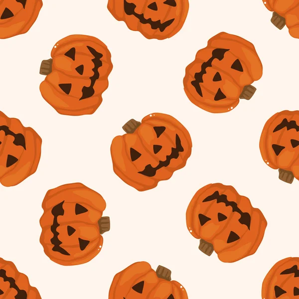 Halloween citrouille, dessin animé fond de motif sans couture — Image vectorielle