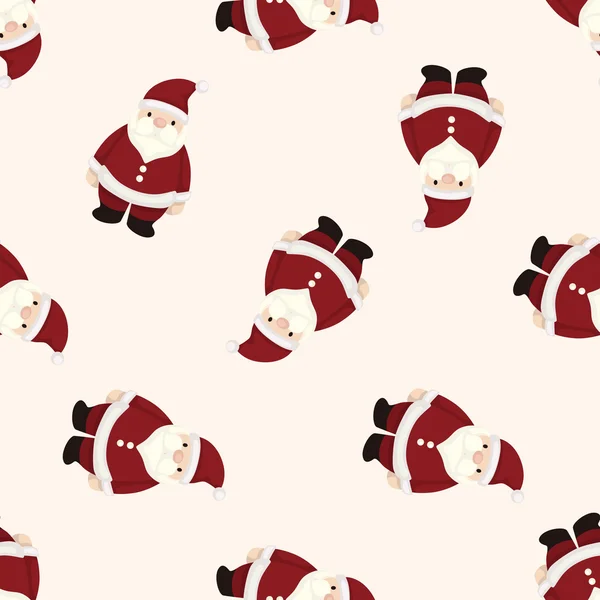 Санта-Клаус, мультфильм бесшовный фон — стоковый вектор