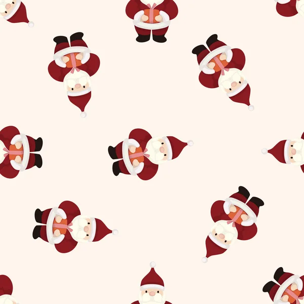 Santa claus, cartoon naadloze patroon achtergrond — Stockvector