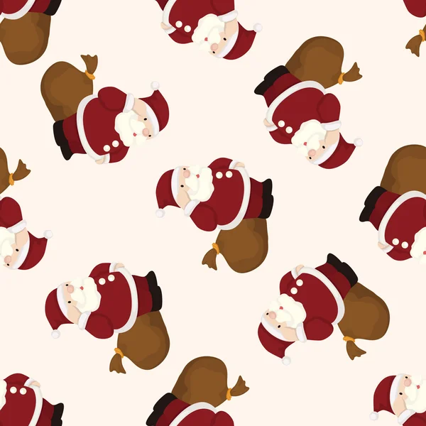 산타 클로스, 만화 완벽 한 패턴 배경 — 스톡 벡터