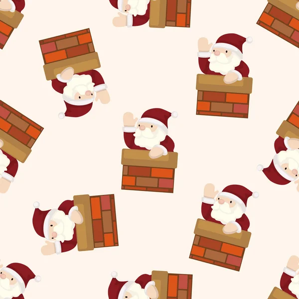Santa claus , cartoon seamless pattern background — Stock Vector