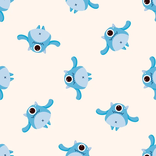 Bizarre monster , cartoon seamless pattern background — Stock Vector