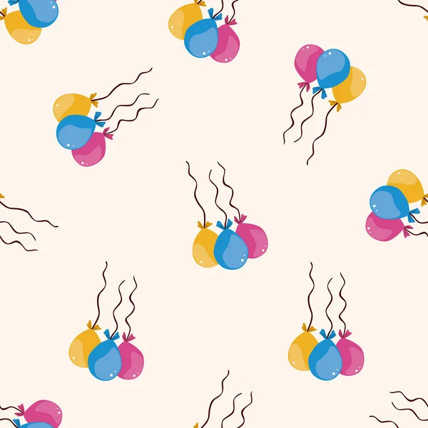 Birthday balloon , cartoon seamless pattern background — Stock Vector