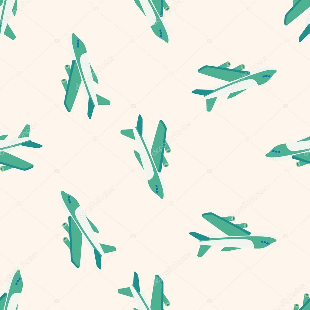 transportation airplane , cartoon seamless pattern background