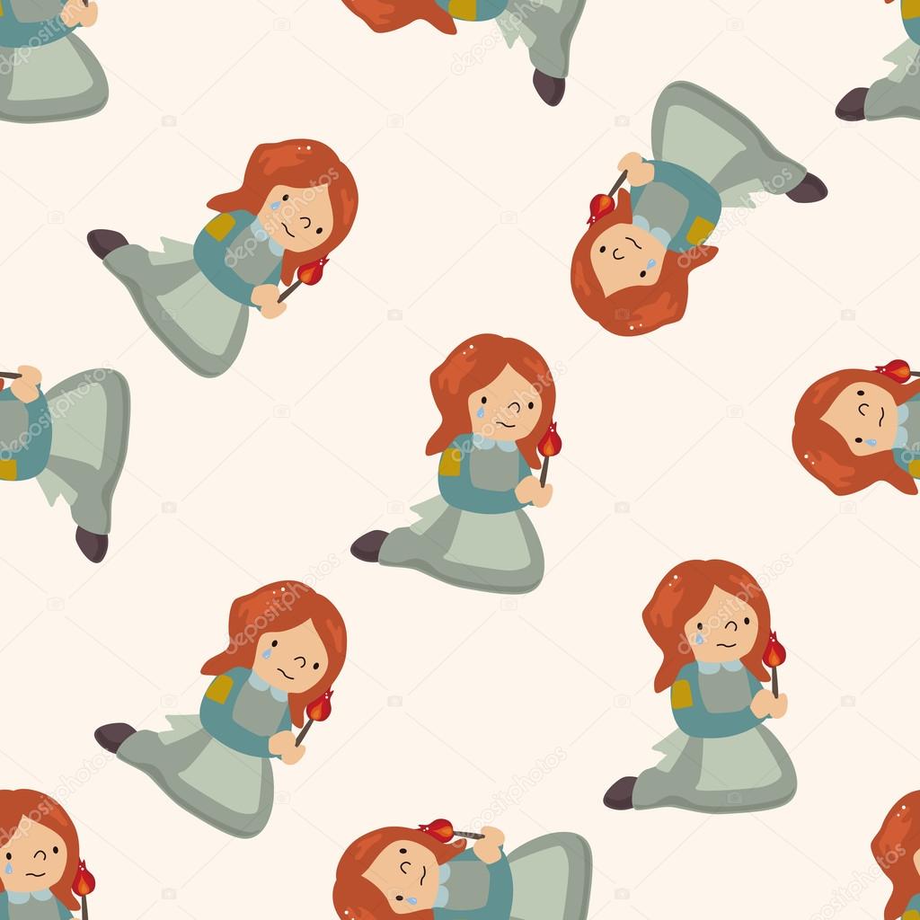 The Little Match Girl , cartoon seamless pattern background