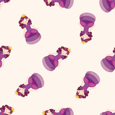 Royal Tema Prenses, çizgi film Dikişsiz desen arka plan