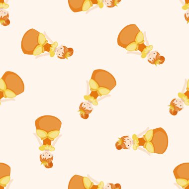 Royal Tema Prenses, çizgi film Dikişsiz desen arka plan