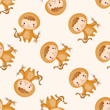 Constellation Yay, karikatür Dikişsiz desen arka plan