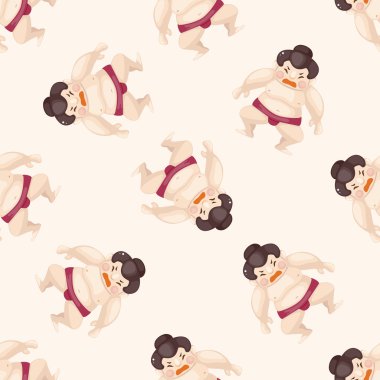 Sumo, karikatür Dikişsiz desen arka plan