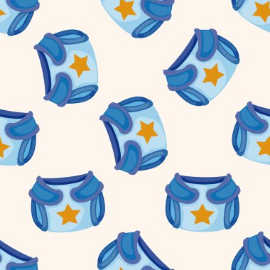 Bebek onları karikatür Dikişsiz desen arka plan bebek bezi