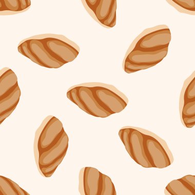 ekmek, karikatür Dikişsiz desen arka plan