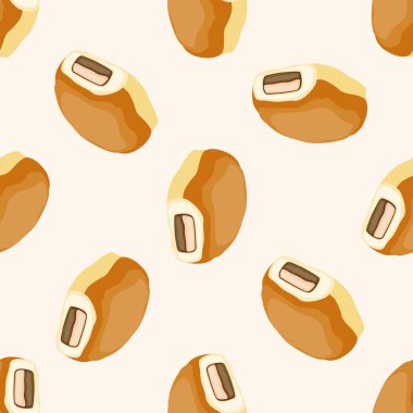 ekmek, karikatür Dikişsiz desen arka plan