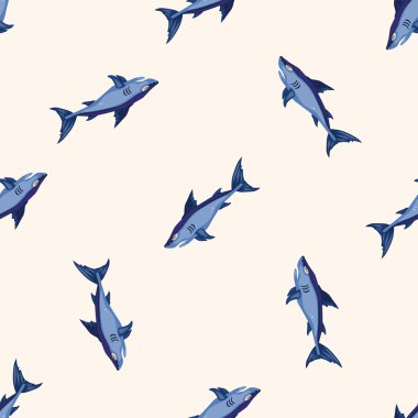 Balık, karikatür Dikişsiz desen arka plan