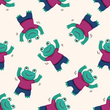 çizgi film, çizgi film Dikişsiz desen arka plan dans hayvan