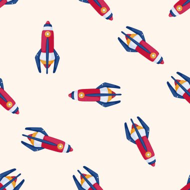 Uzay gemisi, karikatür Dikişsiz desen arka plan