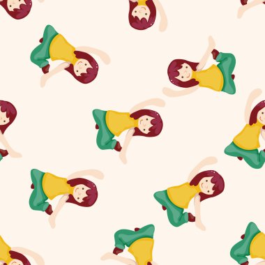 dansçı, karikatür Dikişsiz desen arka plan