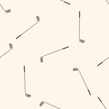 Golf Ekipmanları, karikatür Dikişsiz desen arka plan