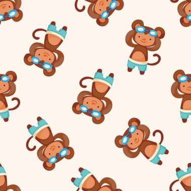 hayvan yaz çizgi film, çizgi film Dikişsiz desen arka plan