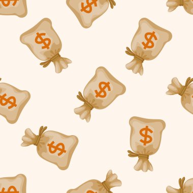 Finansal para, karikatür Dikişsiz desen arka plan