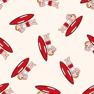 yüzücü, karikatür Dikişsiz desen arka plan