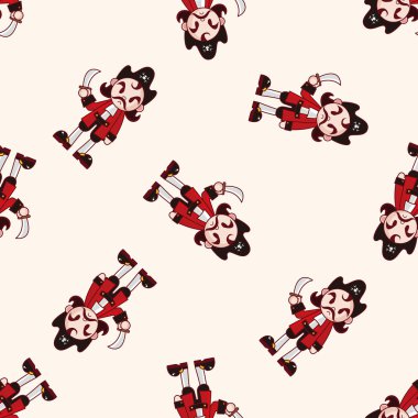 korsan, karikatür Dikişsiz desen arka plan