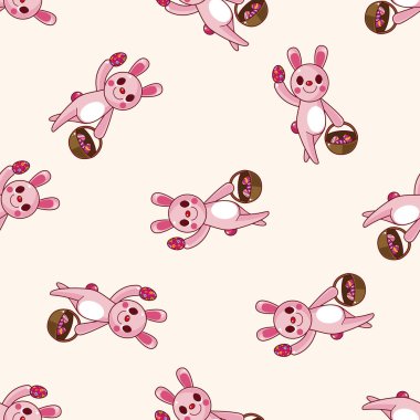 Paskalya yumurtası, karikatür Dikişsiz desen arka plan