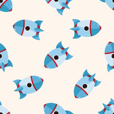 Uzay gemisi, karikatür Dikişsiz desen arka plan