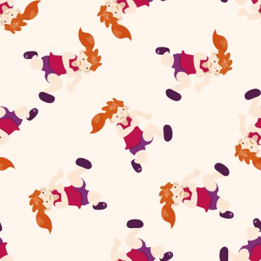 Atletizm sporcular, karikatür Dikişsiz desen arka plan