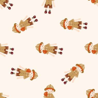 Explorer, karikatür Dikişsiz desen arka plan