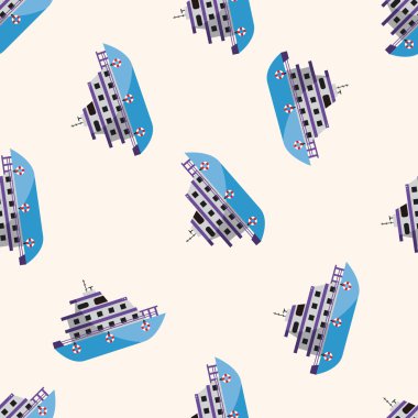 ulaşım tekne, karikatür Dikişsiz desen arka plan