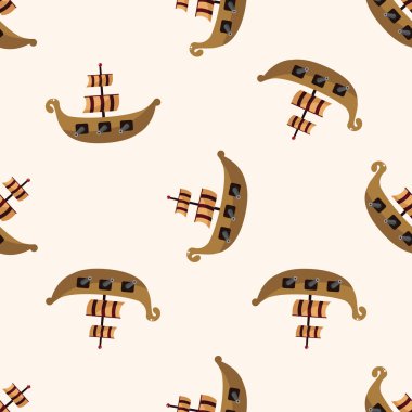 ulaşım tekne, karikatür Dikişsiz desen arka plan