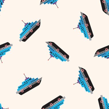 ulaşım tekne, karikatür Dikişsiz desen arka plan