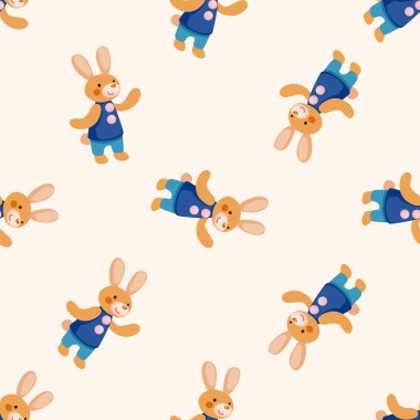 Tavşan, karikatür Dikişsiz desen arka plan