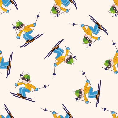 aşırı spor, karikatür Dikişsiz desen arka plan