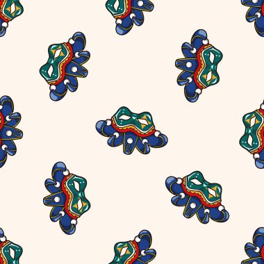 parti maskesi, karikatür Dikişsiz desen arka plan