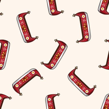 ulaşım tekne, karikatür Dikişsiz desen arka plan