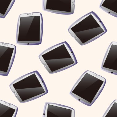 cep telefonu, karikatür Dikişsiz desen arka plan