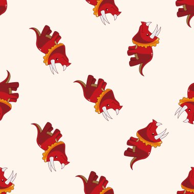 dinozor, karikatür Dikişsiz desen arka plan