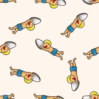 su sporları, karikatür Dikişsiz desen arka plan