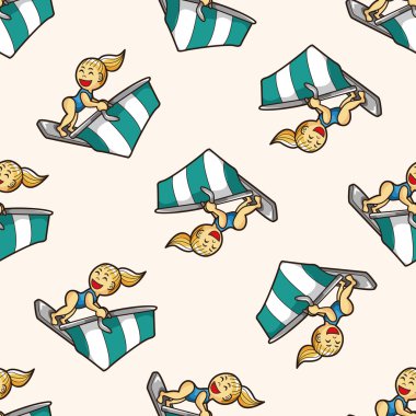 su sporları, karikatür Dikişsiz desen arka plan