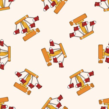 Eğlence Parkı özellikleri, karikatür Dikişsiz desen arka plan