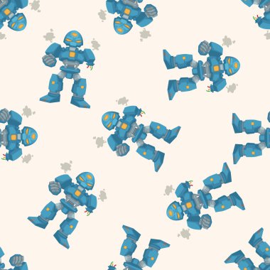 Robot, karikatür Dikişsiz desen arka plan